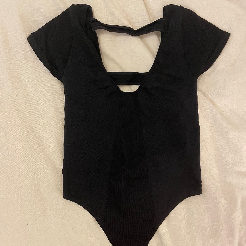 Anthropologie Black Onesie Bodysuit